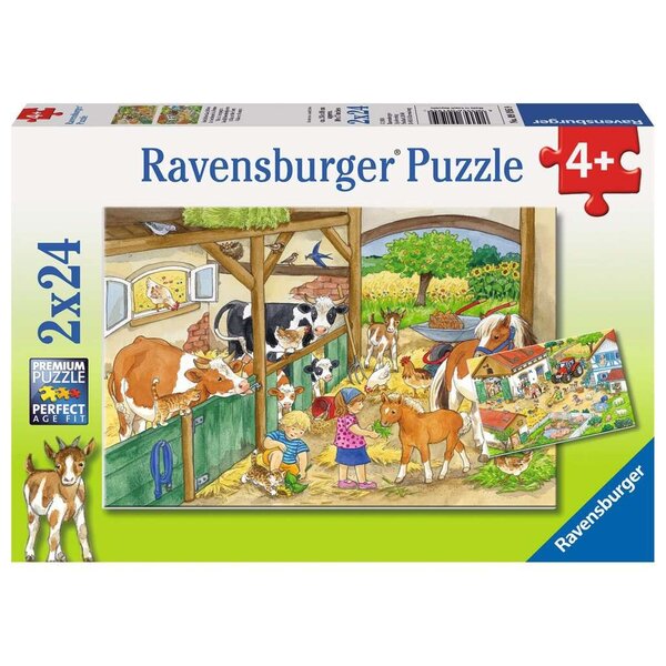Ravensburger Vrolijk boerderijleven - 2x24 stukjes