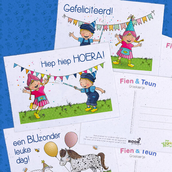 Fien en Teun groeikaart Verjaardag