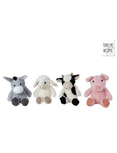 Take me Home Knuffel Boerderijdieren, 4 verschillende dieren - 23/30 cm, per stuk