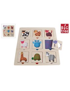  Big Tree inlegpuzzel - zoek de juiste kleur bij het dier