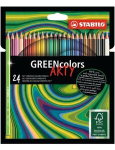 Stabilo Kleurpotloden Arty Green colors, 24 stuks