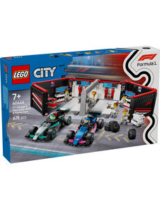 LEGO 60444 - F1® garage met Mercedes-AMG en Alpine auto's