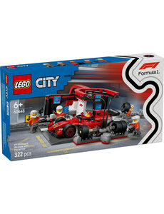 LEGO 60443 - F1 pitstop en pitcrew met Ferrari