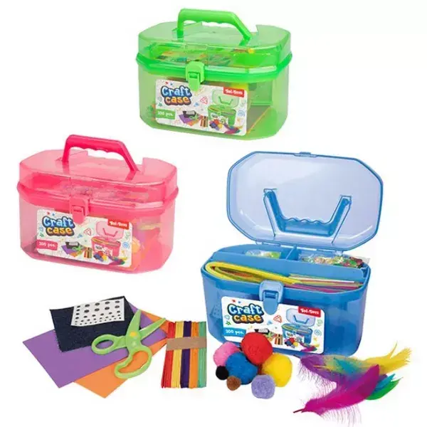 Knutselset 200 dlg. in bewaardoos