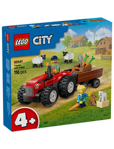 LEGO 60461 - Rode tractor met aanhanger en schapen
