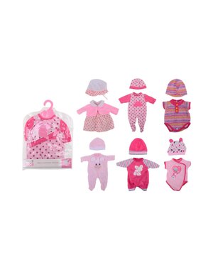JohnToy Kledingset Baby Rose voor pop van ong. 40 cm.  Per stuk