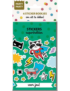 Image Books Party Party uitdeelboekjes - 6 Stickerboekjes in verschillende kleuren