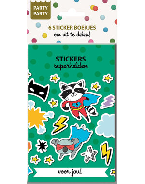 Image Books Party Party uitdeelboekjes - 6 Stickerboekjes in verschillende kleuren