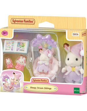 Sylvanian Families 5806 - Slaperige droomset Zusjes chocoladekonijn
