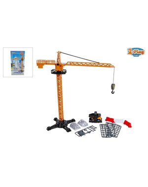 2-Play Hijskraan 40 cm met voertuig en accessoires