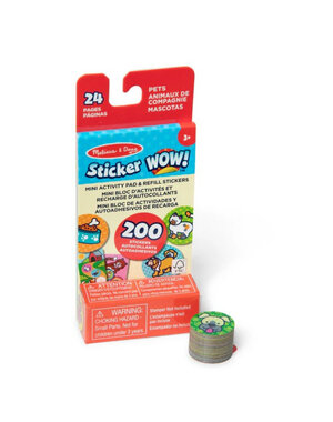 Melissa & Doug Sticker Wow! Mini boekje en navulling stickers Huisdieren