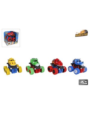 Roadblasters Bigfoot Dino 4x4 truck met frictie in 4 kleuren, 9,5cm