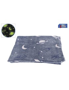  Fleece deken  Space Explorers Glow in the dark, 100x150 cm