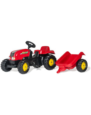 Rolly Toys 12121 - Rollykid-X rood met aanhanger