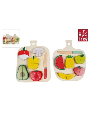  Snijset groente en fruit FSC hout 12 delig