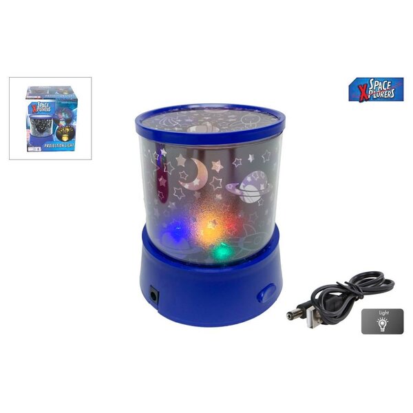 Space Xplorers ruimte projectorlamp met usb aansluiting 12cm