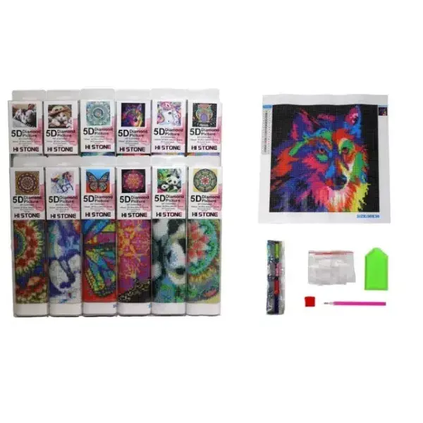 Diamond Painting 30x30 cm, assortie afbeeldingen