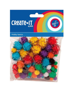 Create it Pompons Glitter 78 stuks