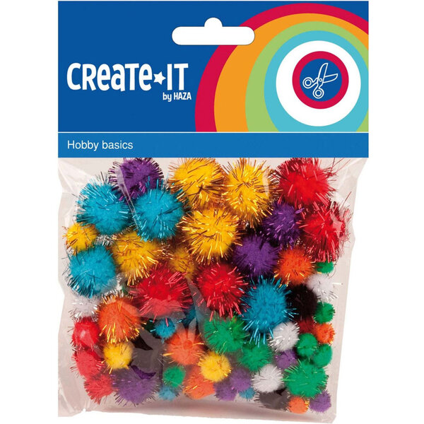 Create it Pompons Glitter 78 stuks