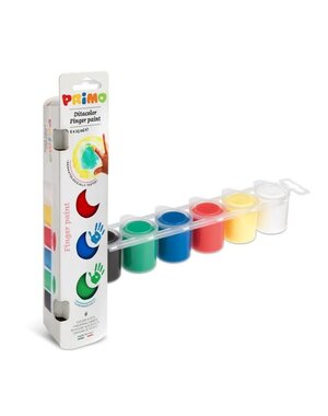 Primo Vingerverf 6 potjes x 25 ml basiskleuren