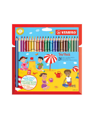 Stabilo Kleurpotloden Trio extra dik - 24 stuks