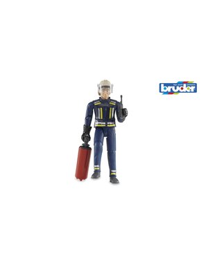 Bruder 60100 - Speelfiguur man: brandweerman met blusapparaat