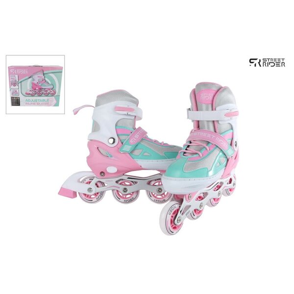 Skeelers Street Rider roze/groen maat 33-36