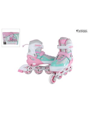  Skeelers Street Rider roze/groen - maat 37-40