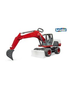 Bruder 3411 - Graafmachine rood-wit