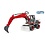 Bruder 3411 - Graafmachine rood-wit