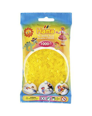 Hama Strijkkralen geel doorzichtig -  1000 stuks