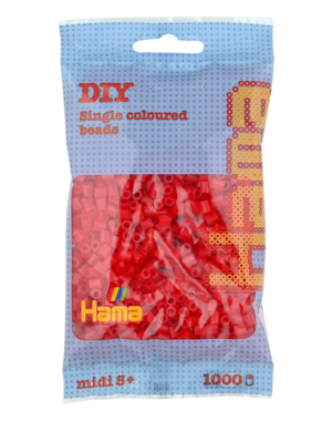 Hama Strijkkralen rood doorzichtig - 1000 stuks