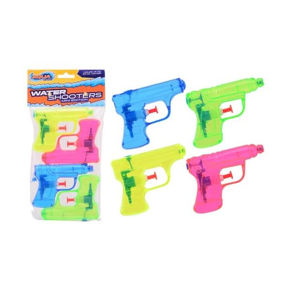 JohnToy Aqua Fun Waterpistool mini, per 4 stuks