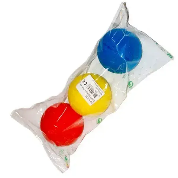 SportX Softbal foam - 3 stuks drie kleuren - 7 cm doorsnee