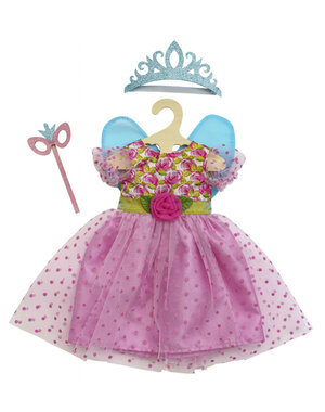 Heless Jurk met vleugels, kroon en masker (28-35 cm)
