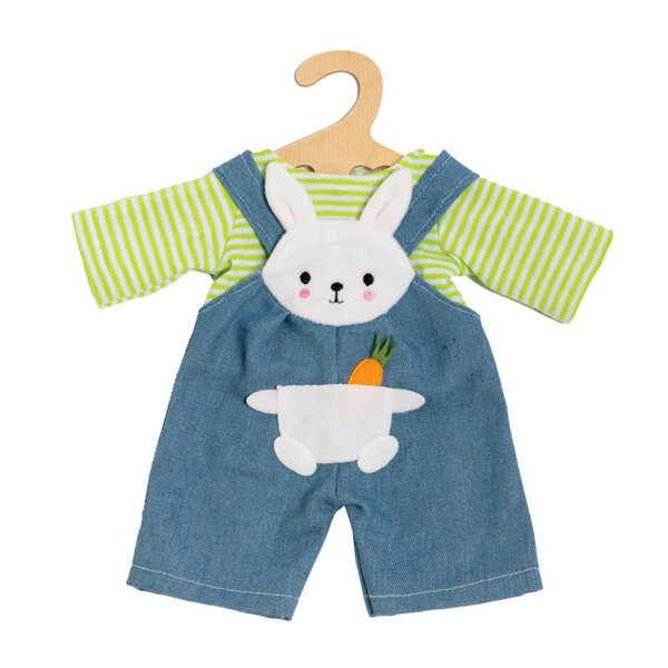 Heless Tuinbroek jeans Bunny Lou met groen shirt (35-45 cm)