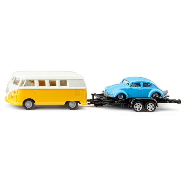 Siku 2567 - Volkswagen T1 met trailer en Beetle