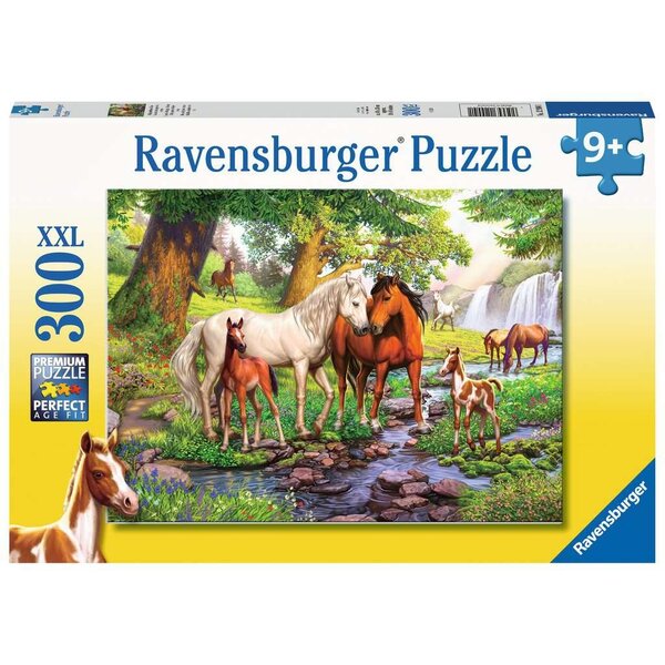 Ravensburger Wilde paarden bij de rivier - 300 stukjes XXL