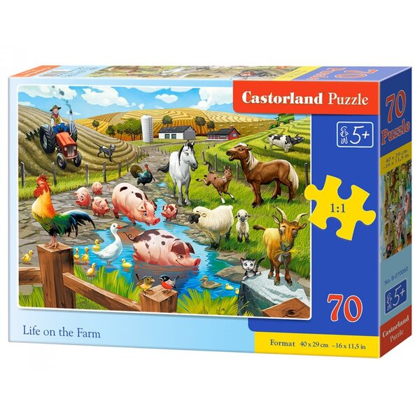 Castorland Leven op de boerderij - 70  stukjes