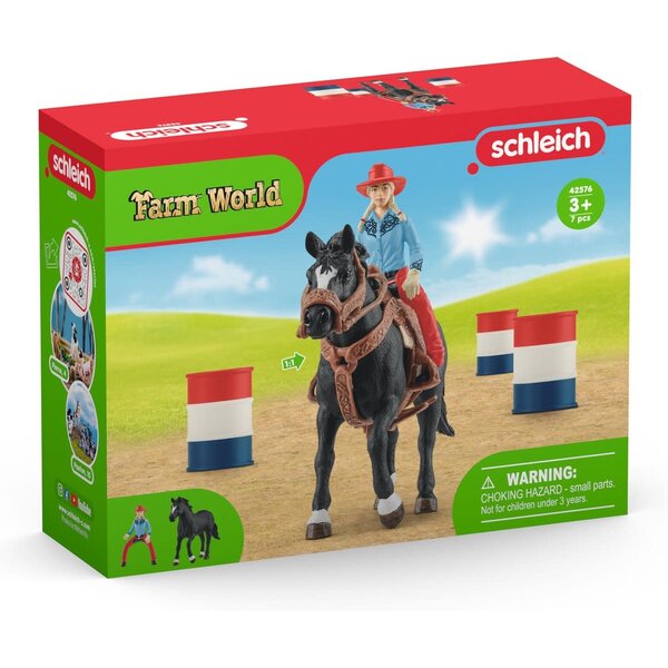 Schleich 42576 - Barrel racing met cowgirl