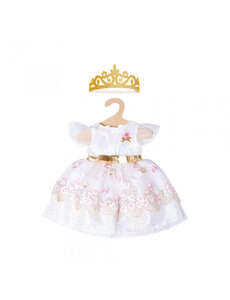 Heless Prinsessenjurk 'Kersenbloesem' met gouden kroon (35-45cm)