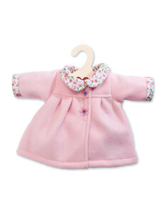 Heless Winterjas roze met bloemenkraag  (35-45cm)
