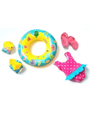 Heless Poppen zwemset - Flamingo (28-35 cm)