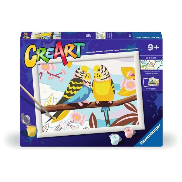 Ravensburger Schilderen op nummer - Lieve Parkieten (Lovely Budgies)