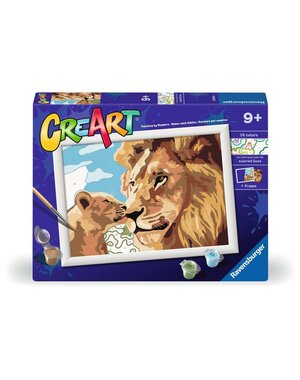 Ravensburger Schilderen op nummer - Leeuw met welp