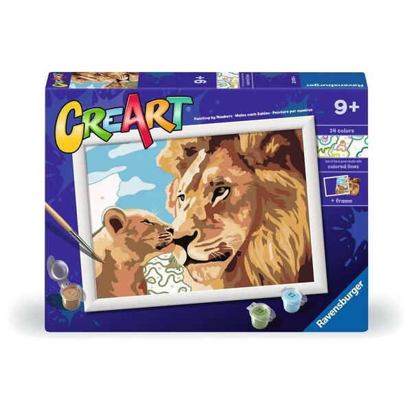 Ravensburger Schilderen op nummer - Leeuw met welp
