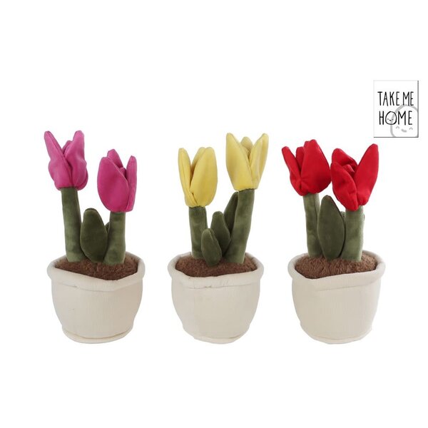 Take me Home Plant pluche tulp - 27 cm