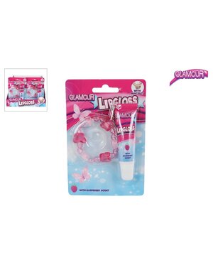  Glamour Lipgloss met frambozensmaak en armband