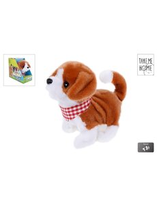Take me Home Lopend hondje wit/bruin  met diverse functies