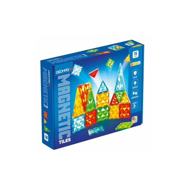 Geomag Magnetic Tiles Gems 16 stuks